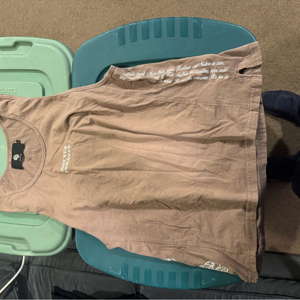 Darc Sport Brown Tank with White Text
